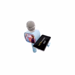 MIC240FZ Disney Frozen 2 Elsa Anna Olaf Bluetooth Microphone with Voice Changer Function, Phone Holder Included, Built-in Speaker, Blue