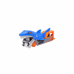 Shark Chomp Transporter Playset with One 1:64 Scale Car for Kids 4 to 8 Years Old, Shark Bite Hauler Picks Up Cars in Its Jaw ...