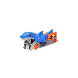 Shark Chomp Transporter Playset with One 1:64 Scale Car for Kids 4 to 8 Years Old, Shark Bite Hauler Picks Up Cars in Its Jaws & Stores Up to Five in