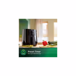 Essential Air Fryer - 4.1 L, 1400 W, Rapid Air Technology, NutriU Recipe App, 60 minutes timer, Adjustable temperature, Deep Fryer Without Oil, Black