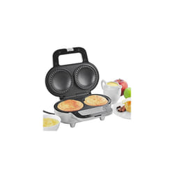 EK4082 Double Pie Maker, XL Twin Deep-Fill Pie Machine, Non-Stick & Crimp-Edged Cooking Plates, 3-5 Minute Pre-Heat Time, Locking Latch, Makes 9cm