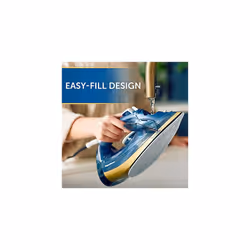 SuperSteam Steam Iron | 2600W | Ceramic Soleplate | 190g Steam Shot | 300ml Water Tank | Navy and Polished Brass [VIN413]