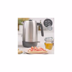 Edge Electric Kettle | 1.7 Litre | Glows When Hot to Avoid Re-Boiling | 3kW Fast Boil | Brushed Stainless Steel [VKT192]