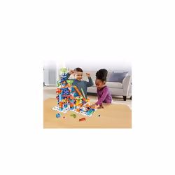 Marble Rush Adventure Set, Construction Toys for Kids with 10 Marbles and 128 Building Pieces, Electronic Track Set for Boys & Girls, Colour-Coded Toy