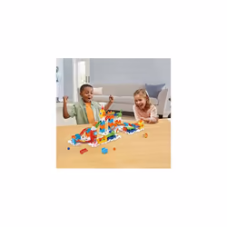 Marble Rush Launch Pad, Construction Toys for Kids with 10 Marbles and 75 Building Pieces, Electronic Track Set for Boys & Girls, Colour-Coded
