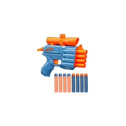 Elite 2.0 Prospect QS-4 Blaster, 8 Official Nerf Elite Darts, 4-Dart Blasting, Non-Removable Targeting Scope, Multicolor