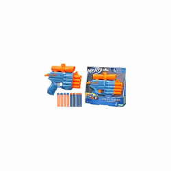 Elite 2.0 Prospect QS-4 Blaster, 8 Official Nerf Elite Darts, 4-Dart Blasting, Non-Removable Targeting Scope, Multicolor