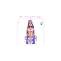 Color Reveal Doll, Mermaid Toy with 7 Surprises, Color Change and Accessories, Rainbow Mermaid Series, HCC46