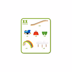 My First Railway Interactive Light Up Rainbow Train Set - Toddler Toys for Kids 18 Months Up - Compatible With Most BRIO Railway Sets & Accessories