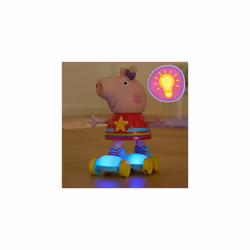 Roller Disco Peppa Toy with Pull-and-Go Action; 28-cm Tall with Lights, Speech, Music; Ages 3 and Up