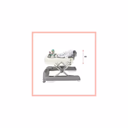 Baby Walker 2-in-1 Evolutive, Compact, Musical, Zinc - From 9 months