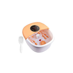 Large Foot Spa Bath Massager with Heat Bubbles Massage FM660 Heater Temperature Control, 14 Massage Rollers, 1 Medicine Box, Infrared for Relieve Foot