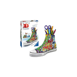 Graffiti Shoe 3D Jigsaw Puzzle for Kids Age 8 Years Up - 108 Pieces Pencil Pot - No Glue Required