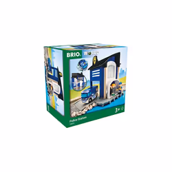World Police Station for Kids Age 3 Years Up - Compatible with all BRIO Railway Train Sets & Accessories