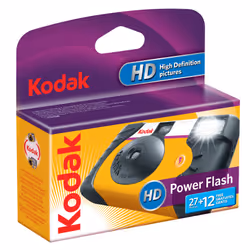 Kodak Power Flash 27+12, Compact film camera, 0 - 800, Electronic, Auto, Black, Yellow