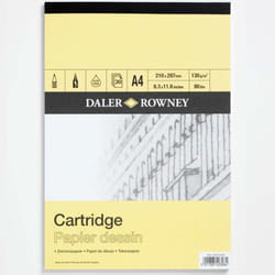 Daler-Rowney 403010400 A4 130 GSM Smooth Series A Gummed Sketchpad (Pack of 25 Sheets)