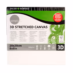 Daler Rowney 3D Stretched Canvas 20x20x4cm
