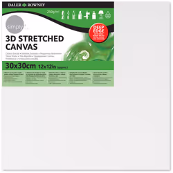 Daler Rowney 3D Stretched Canvas 30x30x4cm