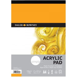 Daler Rowney Simply Acrylic Pad A4 Size 16 Sheets 190G/M2