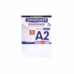 Daler Rowney A2 Graduate Mount Board Pack of 5 Ice White