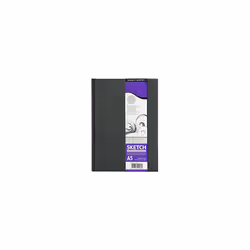 Daler-Rowney Simply Medium Grain 100 gsm Hardback A5 Sketchbook, Soft White, 54 Sheets, Entry-Level Sketchpad, Ideal for Stud ...