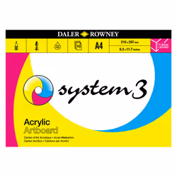 Daler-Rowney System3 Artboard Pad A4 10 Sheets
