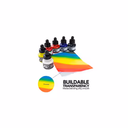 Daler-Rowney FW Primary Ink Set, 6 x 29.5ml Bottles & 1 FW Mixed Media Marker, Acrylic Based Ink, Assorted Colours, Ideal for Professional Artists &