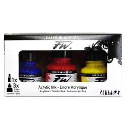 DalerRowney FW Acrylic Artists Ink Set  3Color Starter Set