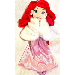 Little Mermaid Ariel soft plush doll toy in winter holiday jacket new