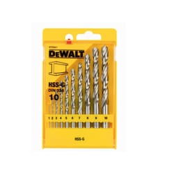 Dewalt HSS-G DIN 338 Jobber Metal Drill Bit Sets, 10 Pieces (DT5921)