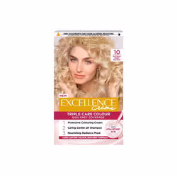 L'Oréal Paris Excellence Crème Permanent Hair Dye, Radiant At-Home Hair Colour with up to 100% Grey Coverage, Pro-Keratin, ...