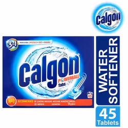 Calgon 3 in 1 Powerball Tabs Water Softener 45 Tablets Limescale Protection