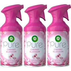 3 x 250ml Air Wick Pure Air Freshner Spray - Cherry Blossom