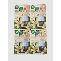 4 x Air Wick Scented Oil Plug Diffuser & Refill White Vanilla Bean 19ml