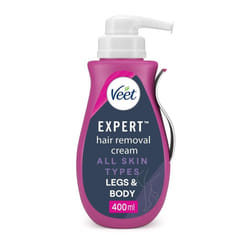 Expert Hair Removal Cream, 400ml, Depilatory Cream, Hair Removal Cream For Women, All Skin Types, Suitable For Arms, Legs, Underarms and Bikini,