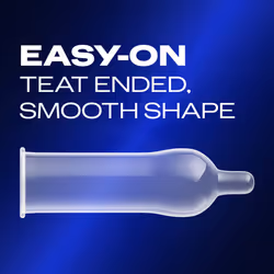 Extended Pleasure Condoms, Regular Fit, 40s, Easy On Shape, With Silicone Lube, Natural Latex