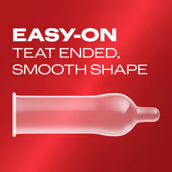Thin Feel Condoms, Close Fit, 30s, Secure, Tighter, Natural Latex, with Silicone Lube, Easy On Shape