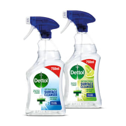 Antibacterial Disinfectant Surface Cleaner | Original + Mint and Lime Fragrance | Pack of 2 | 2 x 750ml
