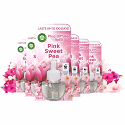 6 X Air Wick Plug In Oil Refills - Pink Sweet Pea