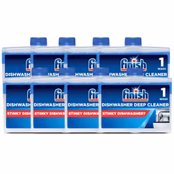 Finish Dishwasher Machine cleaner  Original  Pack of 8, 250ml Each Deep cleans and Helps to prolong life of your dishwasher
