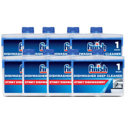Finish Dishwasher Machine cleaner  Original  Pack of 8, 250ml Each Deep cleans and Helps to prolong life of your dishwasher
