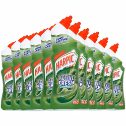 Harpic Active Fresh Toilet Cleaner Gel, Mountain Pine, Pack of 12 3084603
