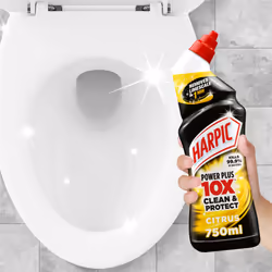 Powerplus Toilet Cleaning Gel, Citrus Fresh, Pack 12 x 750 ml, Removes Limescale, Kills 99.9% of Bacteria, Powerful Deep Clean Toilet Cleaner, toilet