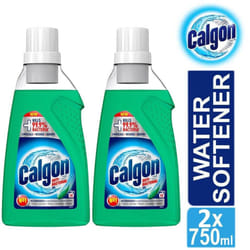 2 x Calgon 3 in 1 Limescale Anti-Bacterial Gel Washing Machine Softener 750ml