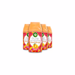AirWick Air Freshener Freshmatic Autospray Refill, Island Mango, Multipack of 4 x 70 days, Lasts Total Up to 280 days