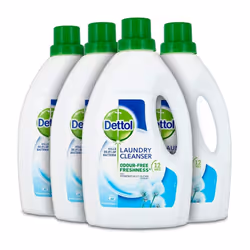 Dettol Antibacterial Laundry Cleanser Liquid Additive, Fresh Cotton, Multipack of 4 x 1.5 Litre