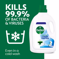 Dettol Antibacterial Laundry Cleanser Liquid Additive, Fresh Cotton, Multipack of 4 x 1.5 Litre