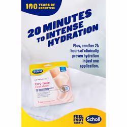 ExpertCare Dry Skin Foot Mask - Nourishing Foot Mask with Coconut Oil, Urea, and Shea Butter - 24-Hour Moisture for Dry