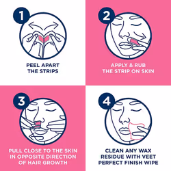 Veet - Pure Inspirations Cold Wax Strips - Face - 40 strips