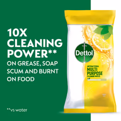 Biodegradable Antibacterial Multi-Purpose Cleaning Disinfectant Wipes, Citrus Zest Fragrance, 50 Wipes, Pack of 8, Total